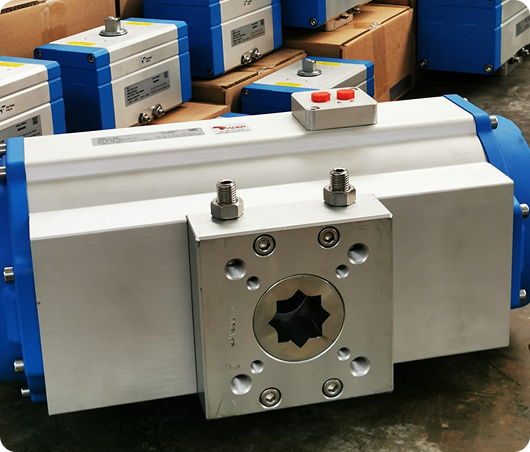 What does a valve actuator do
